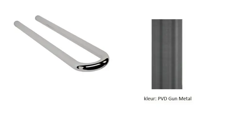 Ο Waterevolution flow κρεμάστρα πετσέτας PVD Gun Metal A115GME