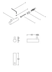 Waterevolution Flow γάντζος πετσέτας PVD Gun Metal A150GME