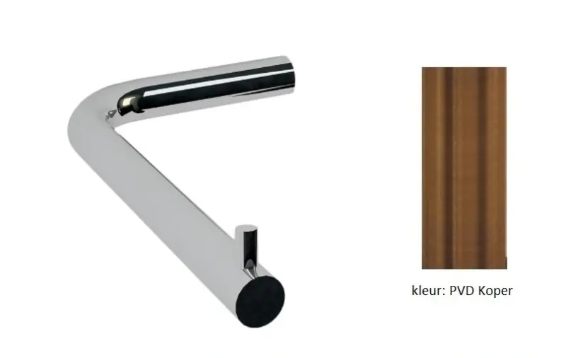 Waterevolution Flow Ρολόι χαρτιού χωρίς καπάκι PVD βουρτσισμένο χαλκό A130CPE