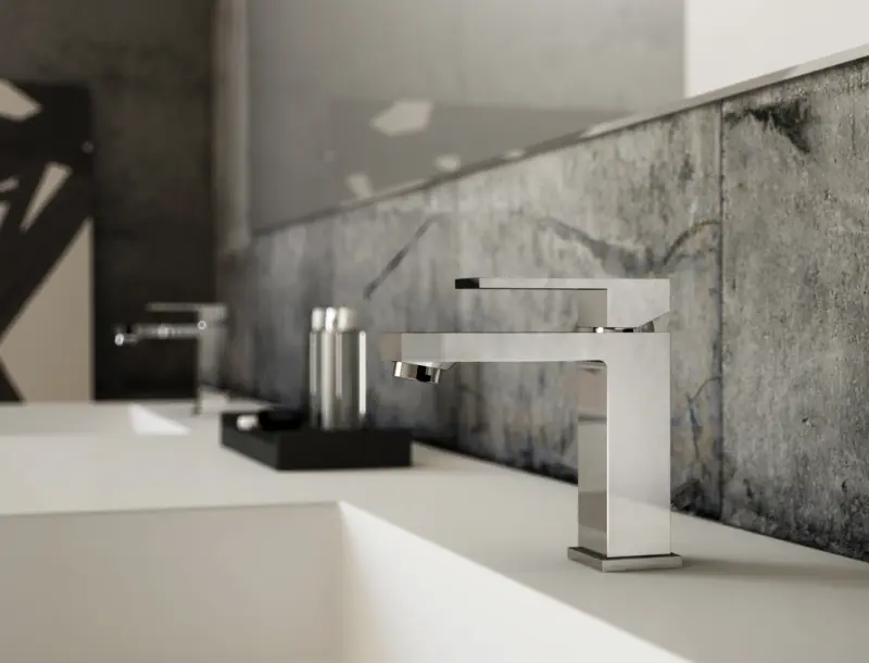 PB Kiki 1-οπών μπαταρία νιπτήρα υψηλής κατηγορίας για νιπτήρες, μαύρο ματ