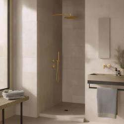 Waterevolution Flow ενσωματωμένος θερμοστάτης ντους με 1 διακόπτη light gold 1208954644