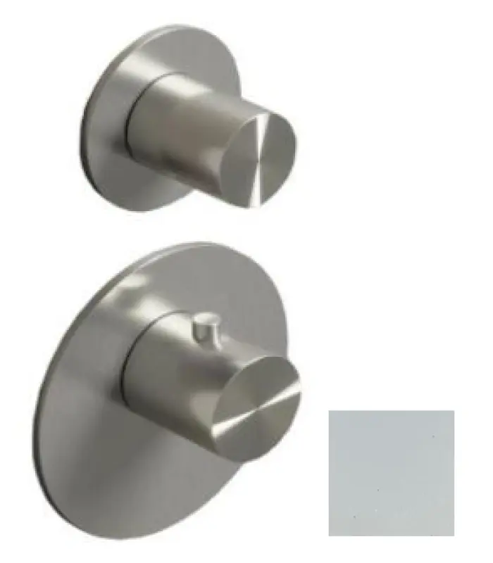 SB AESTHETICS Στρογγυλός εντοιχισμένος θερμοστατικός αναμικτήρας με 1 έξοδο / διακόπτης διακοπής ματ λευκό 1208954900