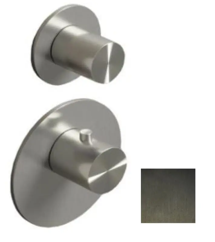 SB 316 AESTHETICS Εντοιχισμένη θερμοστατική μπαταρία με 2 εξόδους / διακόπτης αλλαγής ροής PVD gun metal βουρτσισμένο 1208954918