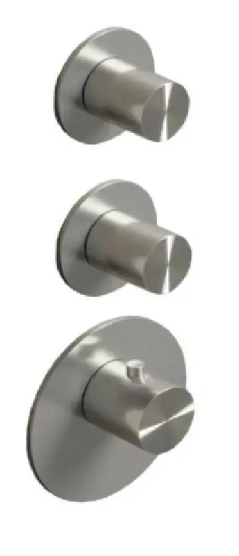 SB 316 AESTHETICS Round Εντοιχισμένη θερμοστατική μπαταρία με 2 εξόδους / 2 x διακόπτες πλήρως από ανοξείδωτο ατσάλι 1208954919