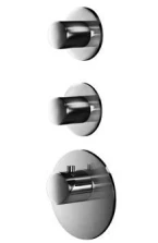 SB AESTHETICS Στρογγυλή εντοιχισμένη θερμοστατική βρύση με 2 εξόδους / 2 x βαλβίδα διακοπής χρωμίου 1208954946