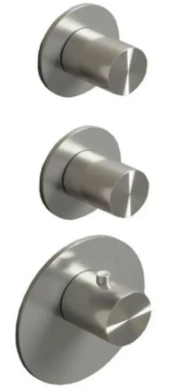 SB 316 ΑΙΣΘΗΤΙΚΗ Στρογγυλή Εντοιχιζόμενη θερμοστατική βρύση με 4 εξόδους / 2x διακόπτης-αναστροφέας πλήρως ανοξείδωτος χάλυβας 1208954956