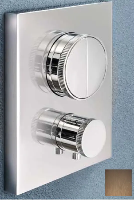 SB Push Square Εντοιχιζόμενη βρύση θερμοστάτη με διακόπτη πίεσης και ρυθμιστή έντασης PVD χαλκός 1208955128