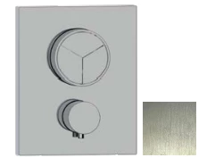 SB Push Square Εντοιχιζόμενη θερμοστατική βρύση με πλήκτρο πίεσης 3 δρόμων επιλογέα και ρυθμιστή έντασης RVS 1208955133