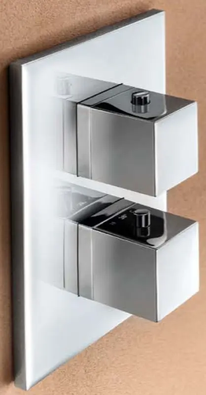 SB Universale Square Εντοιχιζόμενη θερμοστατική βρύση με 2 εξόδους χρώμιο 1208955139