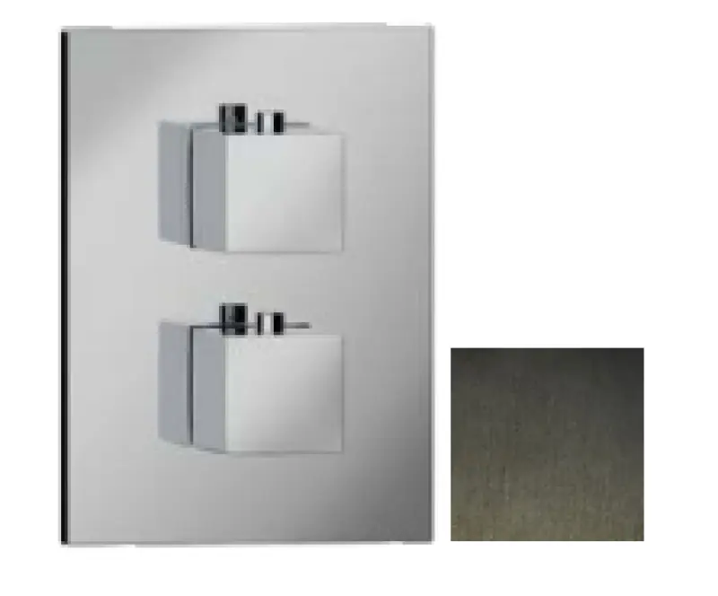 SB Universale Square Ενσωματωμένη θερμοστατική βαλβίδα με 2 εξόδους PVD gun metal 1208955151