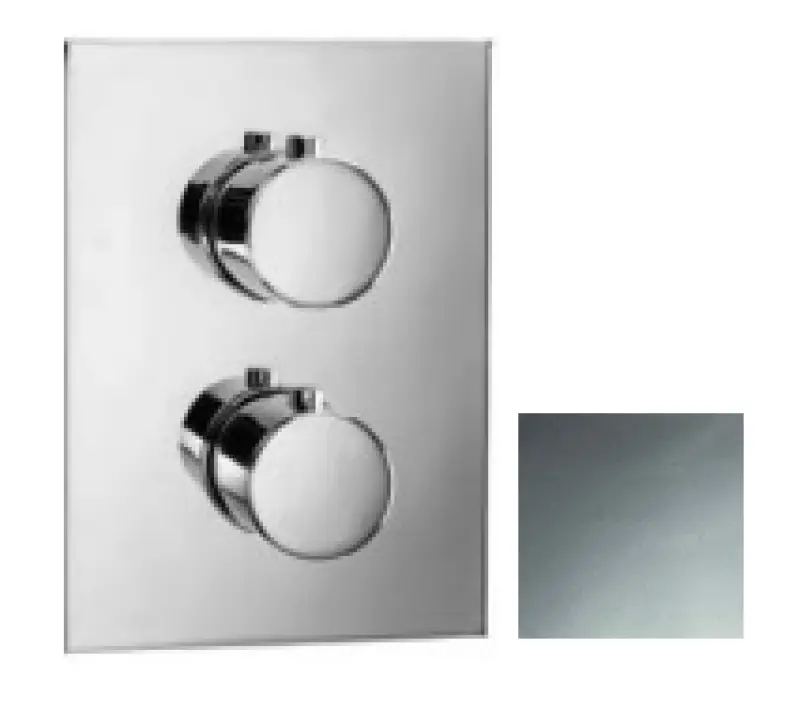 SB Universale Ορθογώνια Εντοιχισμένη Θερμοστατική Βρύση με 2 Εξόδους Χρώμιο 1208955152