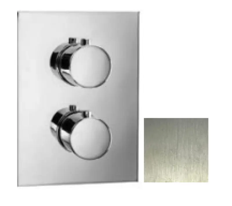 SB Universale Round on Square Εντοιχισμένη θερμοστατική βρύση με 2 εξόδους RVS 1208955156