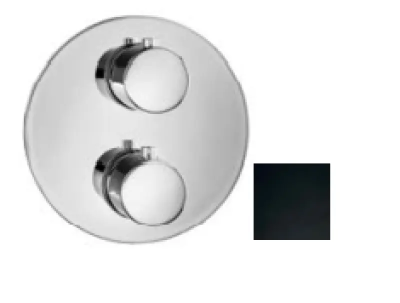 SB Universale Round Εντοιχισμένη θερμοστατική βρύση με 2 εξόδους μαύρο ματ 1208955164