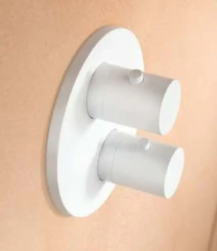 SB Universale Στρογγυλή Εντοιχισμένη θερμοστατική βρύση με 2 εξόδους ματ λευκή 1208955165