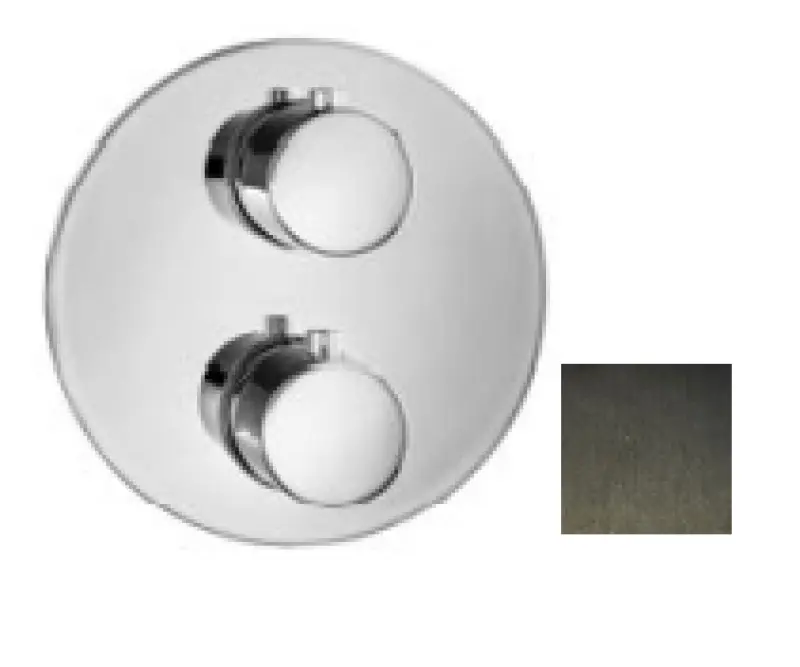 SB Universale Round Εντοιχισμένη θερμοστατική μπαταρία με 2 εξόδους PVD gun metal 1208955168