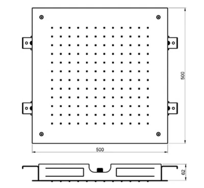 SB Square 316 Εντοιχιζόμενο ντους βροχής 50x50cm PVD χαλκός 1208955321