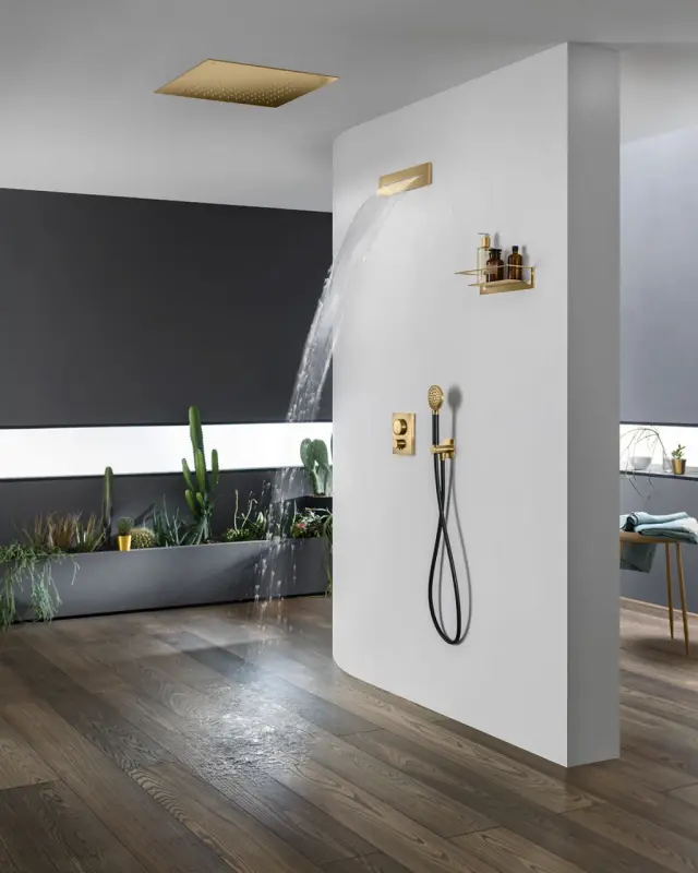 SB Square 316 Εντοιχισμένη Ντους Βροχής 50x50cm PVD χρυσό 1208955322