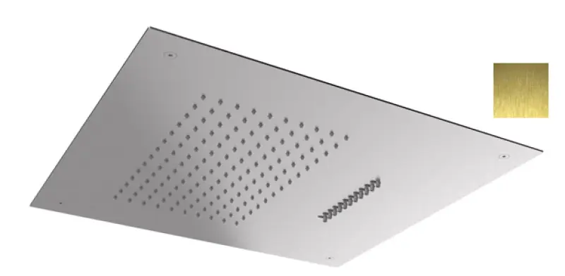 SB Square 316 Εντοιχισμένη ντουζιέρα με ψεκασμό κύματος 38x38cm PVD χρυσό 1208955325