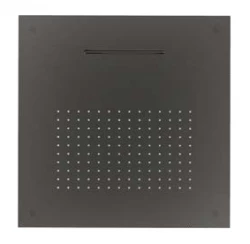 SB Square 316 Εντοιχισμένη ντους βροχής με κύμα spray 38x38cm PVD gun metal 1208955326