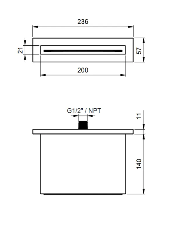 SB 316 Καταρράκτης στόμιο PVD gun metal 1208955338