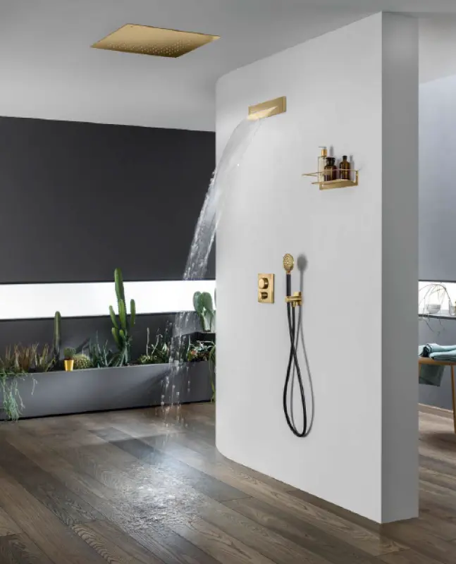 SB 316 Εντοιχισμένη έξοδος μπανιέρας καταρράκτη PVD gun metal 1208955341