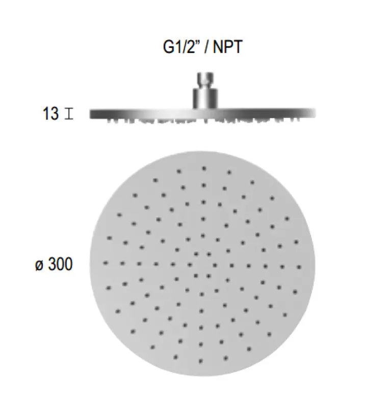 SB Round 316 Ντους οροφής 30cm PVD χαλκός 1208955344