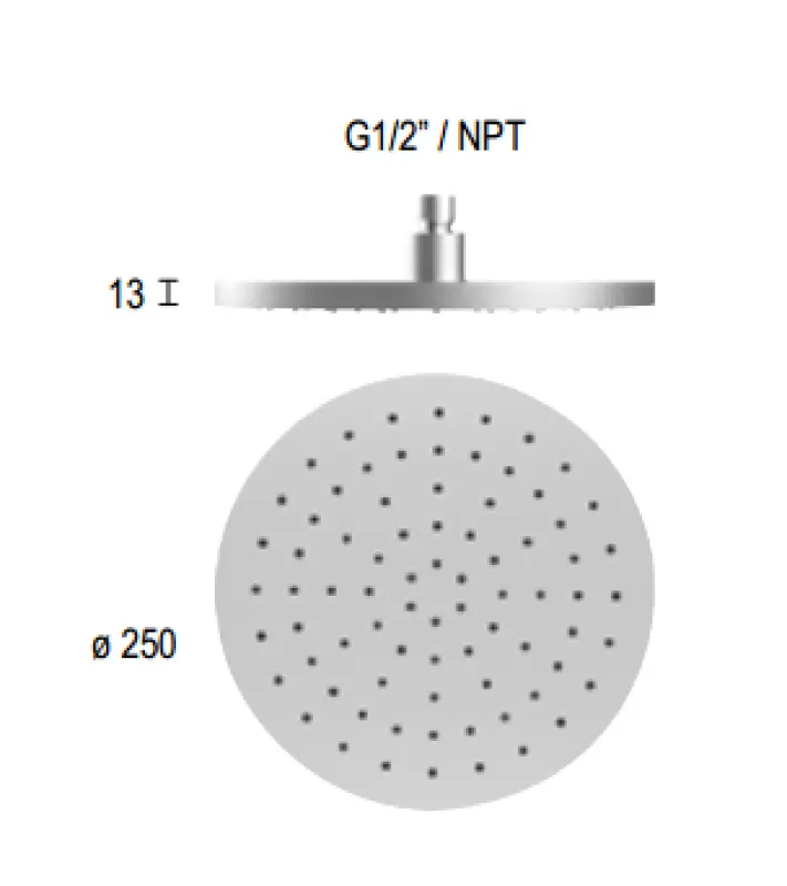 SB Round 316 κεφαλή ντους βροχής 25cm PVD χαλκός 1208955347