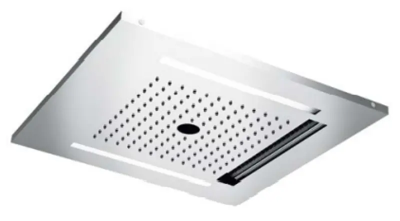 SB Wire-Twist Εντοιχισμένη ντους βροχής με φωτισμό χρωματοθεραπείας, πλήρως από ανοξείδωτο ατσάλι 1208955376