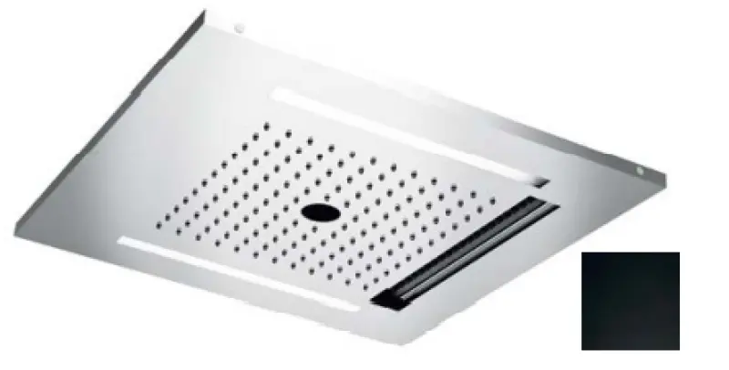 SB Wire-Twist Εντοιχιζόμενη βροχή ντους με φωτισμό χρωματοθεραπείας ματ μαύρο 1208955378