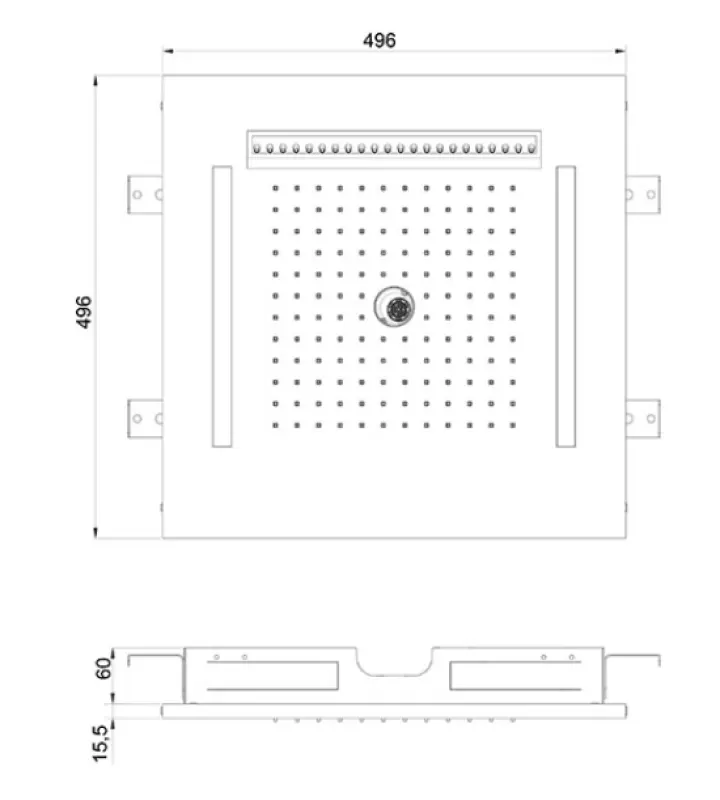 SB Wire-Twist Εντοιχιζόμενη Βροχή Ντους με φωτισμό χρωματοθεραπείας, ματ λευκό 1208955379