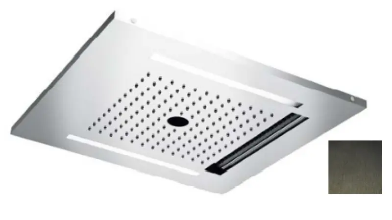 SB Wire-Twist Εντοιχισμένη ντους βροχής με χρωματοθεραπεία PVD Gun Metal 1208955382