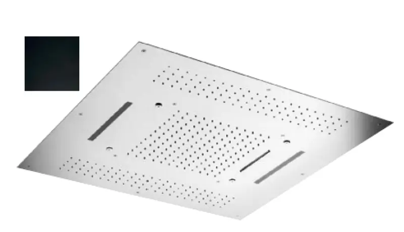 SB Square ενσωματωμένη ντουζιέρα με 4 τύπους ψεκασμού και χρωματοθεραπεία  μαύρο ματ 1208955385