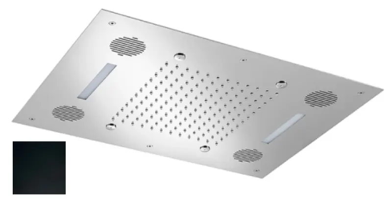 SB Sound & Colour Εντοιχισμένη ντους βροχής με ήχο μαύρο ματ 1208955388