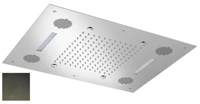 SB Sound & Colour εντοιχισμένο ντους βροχής με ήχο PVD gun metal 1208955393