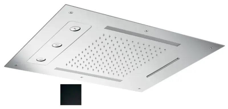 SB Spin Temptation Χρωματοθεραπεία Εντοιχισμένο Ντους Βροχής μαύρο ματ 1208955416