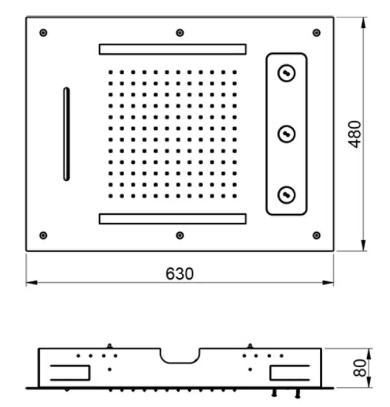 SB Spin Temptation Χρωματοθεραπεία Εντοιχισμένη Ντους Βροχής ματ λευκό 1208955417