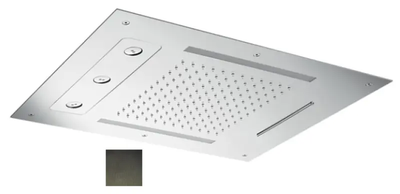 SB Spin Temptation Chromotherapy Ενσωματωμένη ντουζιέρα βροχής  PVD gun metal 1208955420