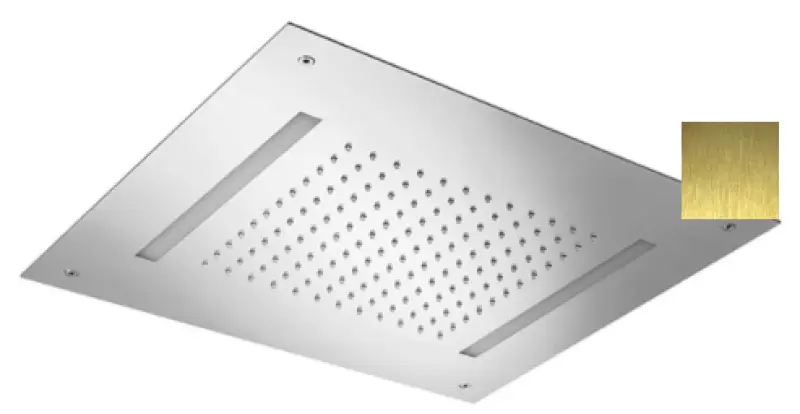 SB Easy Χρωματοθεραπεία Εντοιχισμένο ντους βροχής PVD χρυσό 1208955425