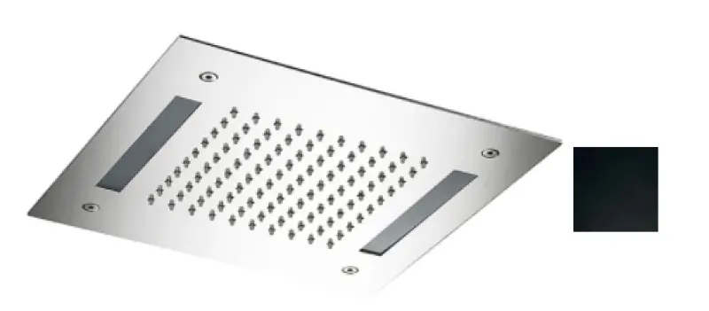 SB Easy Χρωματοθεραπεία Εντοιχισμένο Ντους Βροχής 30x30cm μαύρο ματ 1208955428