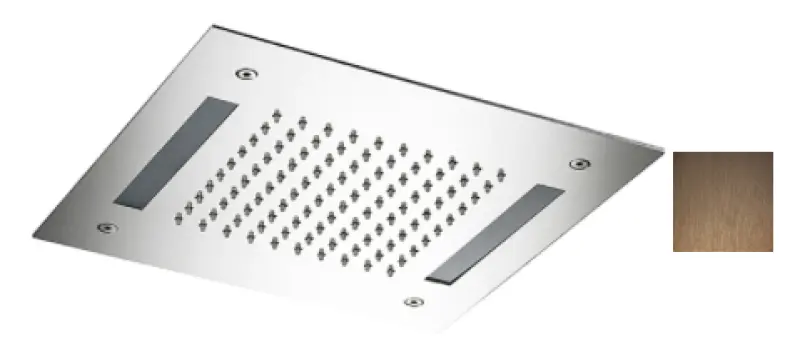 SB Easy Χρωματοθεραπεία Εντοιχισμένη Καταρρακτώδης Ντους 30x30cm PVD Χαλκός 1208955430