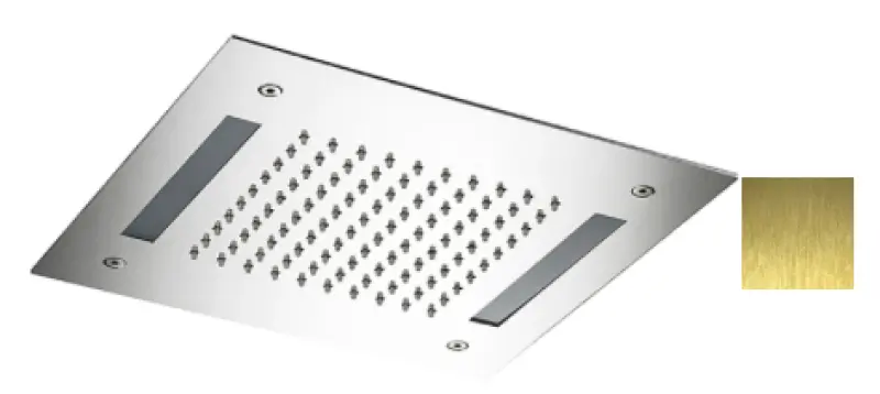SB Easy Χρωματοθεραπεία Εντοιχισμένη Ντους Βροχής 30x30cm PVD Χρυσό 1208955431