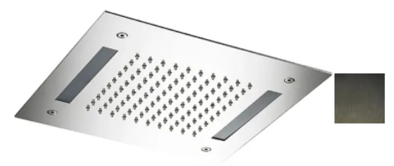 SB Easy Chromotherapy Εντοιχιζόμενη Βροχή 30x30cm PVD Gun Metal 1208955432