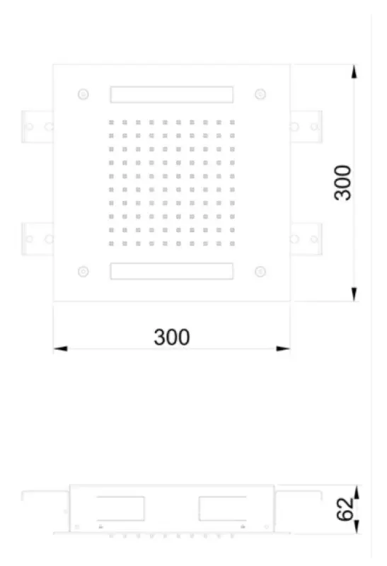 SB Easy Chromotherapy Εντοιχιζόμενη Βροχή 30x30cm PVD Gun Metal 1208955432