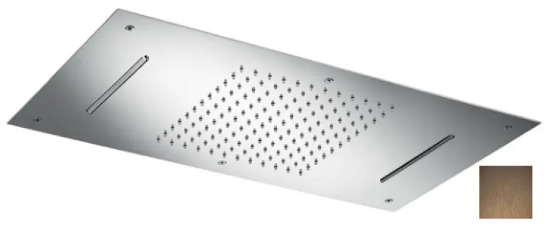 SB Χρωματοθεραπεία ενσωματωμένο ντους καταρράκτη με διπλό καταρράκτη PVD Χαλκός 1208955459