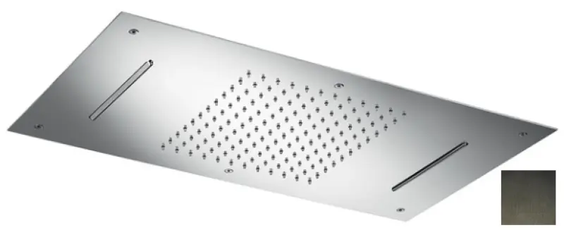 SB Χρωματοθεραπεία εντοιχιζόμενη ντουζιέρα με διπλό καταρράκτη PVD Gun Metal 1208955460