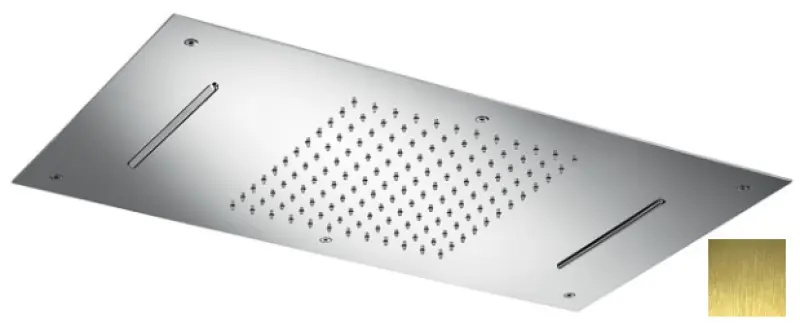 SB Χρωματοθεραπεία ενσωματωμένο ντους με διπλή καταρράκτη PVD Χρυσό 1208955461