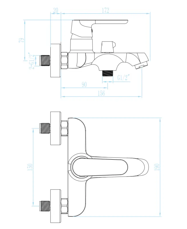 Aquadesign Tours επιδαπέδιος μείκτης μπάνιου μαύρος ματ