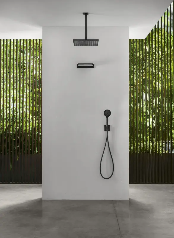 SB Rubinetterie Ντους Βροχής Eco Air, τετράγωνο ντους βροχής εξοικονόμησης νερού, ματ λευκό 25x25cm 1208955529