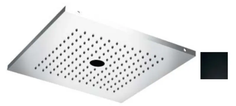 SB Ντους βροχής με περιστρεφόμενο πίδακα 38 cm τετράγωνο Μαύρο ματ 1208955628