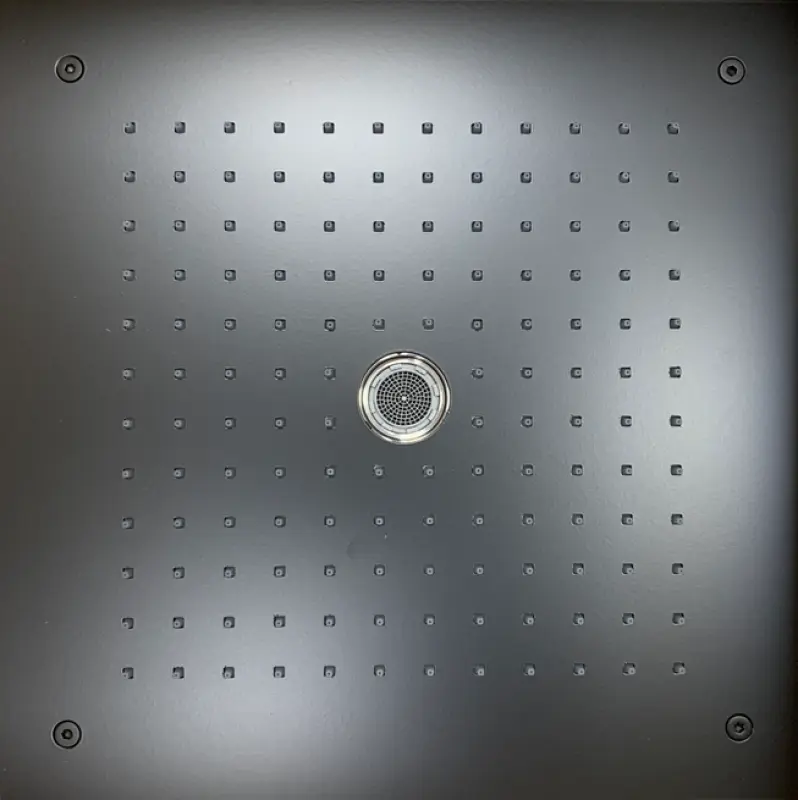 SB εντοιχιζόμενο Ντους Βροχής στο ταβάνι με icicle δρόμος 38x38cm Ματ Μαύρο 1208955634